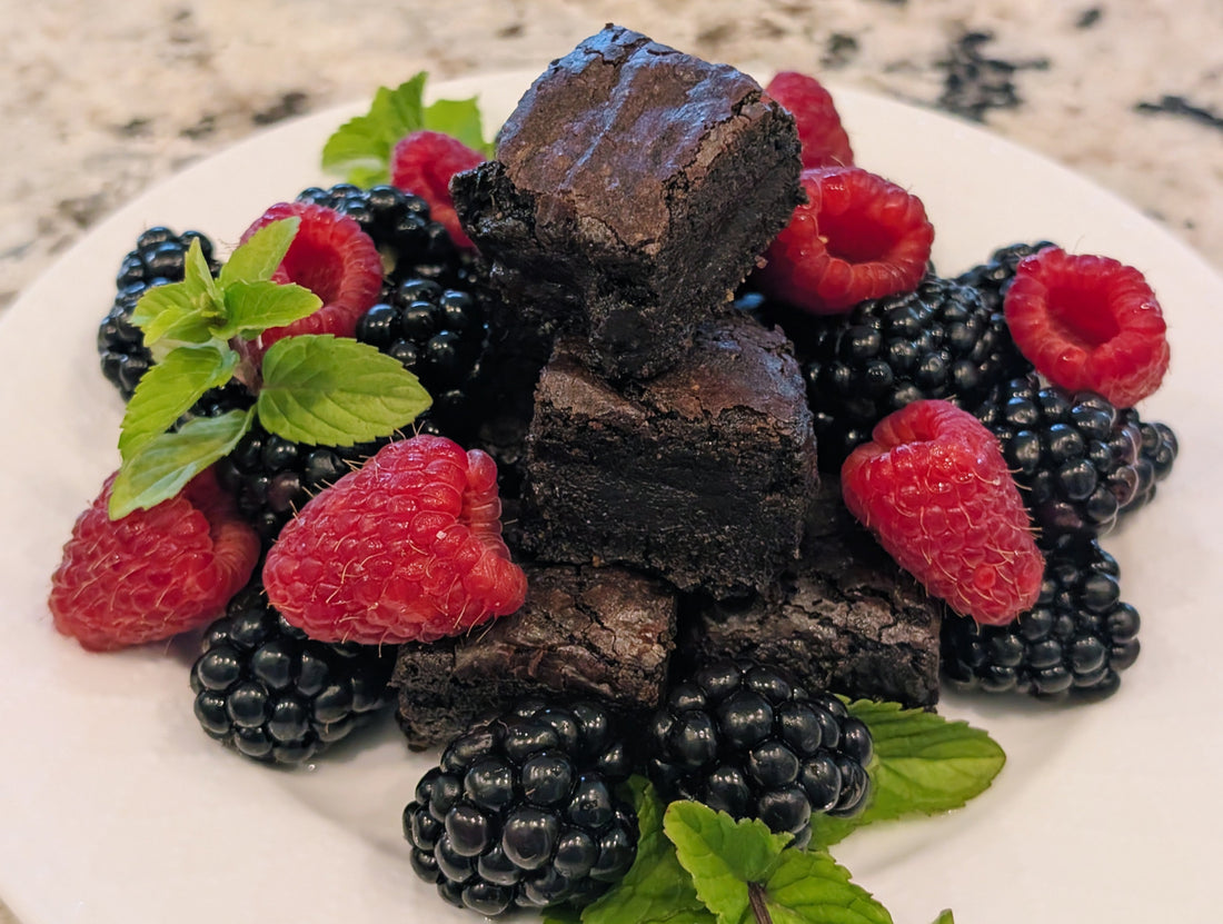 Sourdough Einkorn Black Cocoa Brownies